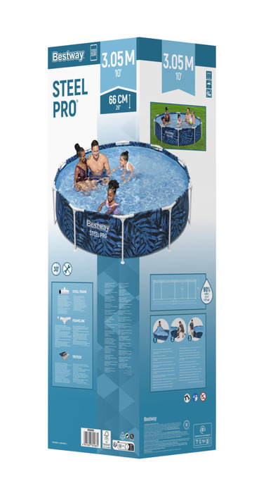 Bestway Steel Pro™ pool Ø305 cm bladmønster